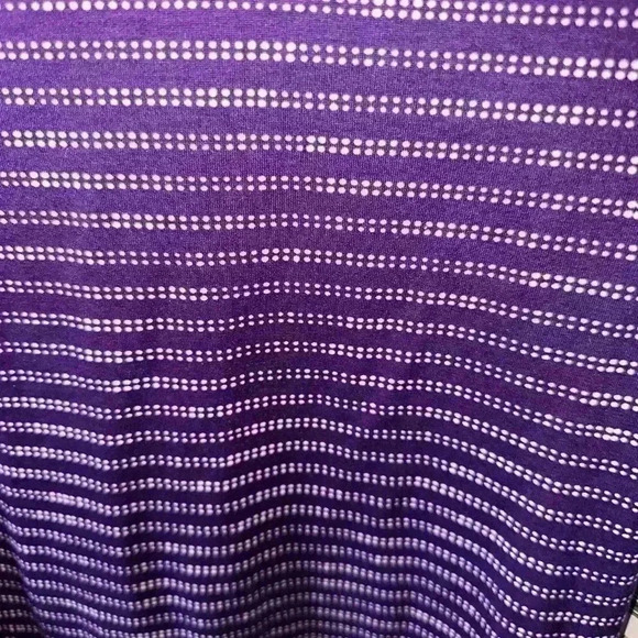 Lularoe 3X purple & white  long sleeve striped Lynnae top. NWT. Hi/lo hem.Basic! - Picture 3 of 7